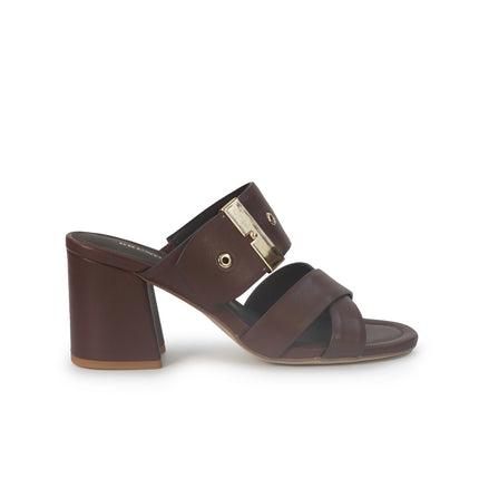 Bruno Premi Sandali Donna Sabot con Tacco in Pelle Corteccia BN4601X CALF Bruno Premi 