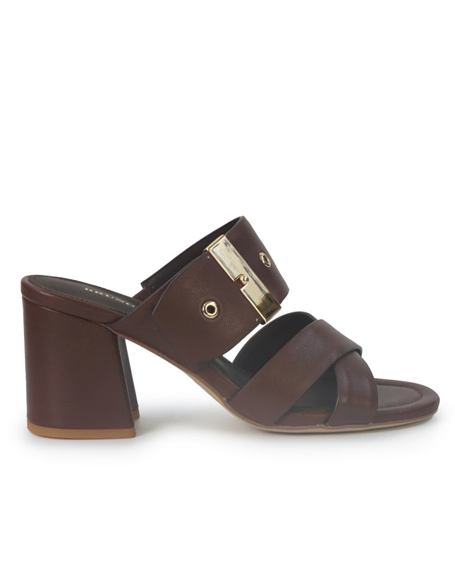Bruno Premi Sandali Donna Sabot con Tacco in Pelle Corteccia BN4601X CALF Bruno Premi 