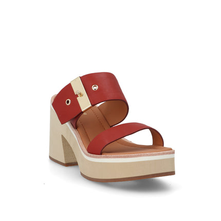Bruno Premi Sandalo Sabot Donna con Plateau in Pelle Mattone BN6702X MATTONE Bruno Premi 