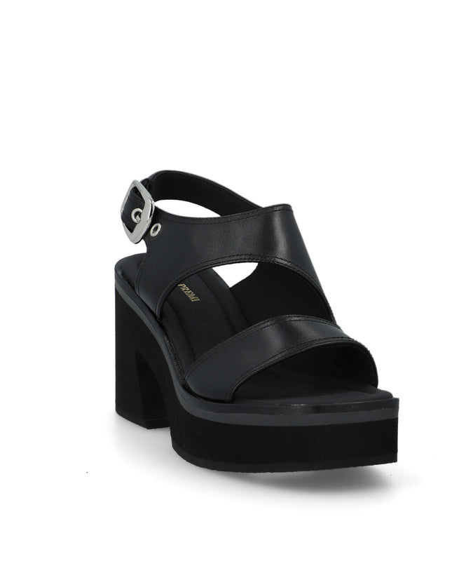Bruno Premi Sandalo Donna con Plateau in Pelle Nera BN6703X BLACK Bruno Premi 