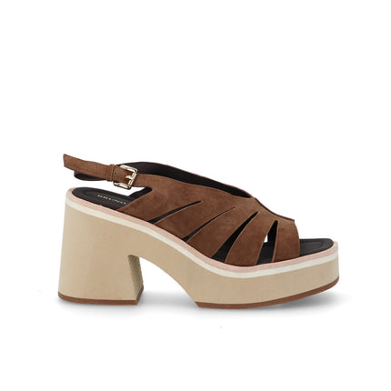 Bruno Premi Sandalo Donna con Plateau in Camoscio Tabacco BN6708X SUEDE Bruno Premi 