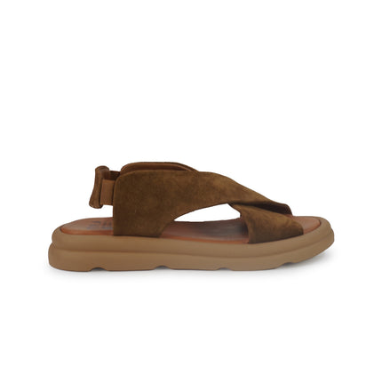 Bueno Sandali Bassi Donna in Camoscio Cuoio A2603 CUOIO Bueno 