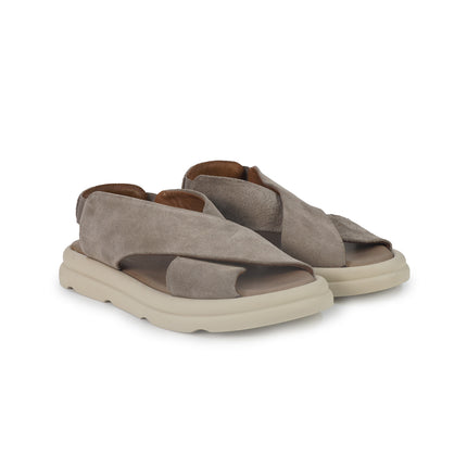 Bueno Sandali Bassi Donna in Camoscio Pietra A2603 STONE Bueno 
