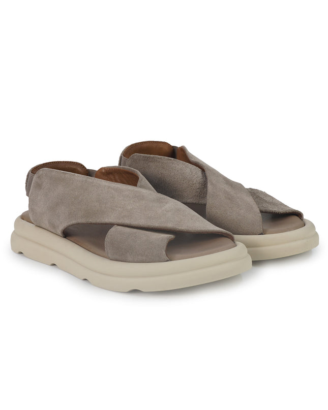 Bueno Sandali Bassi Donna in Camoscio Pietra A2603 STONE Bueno 