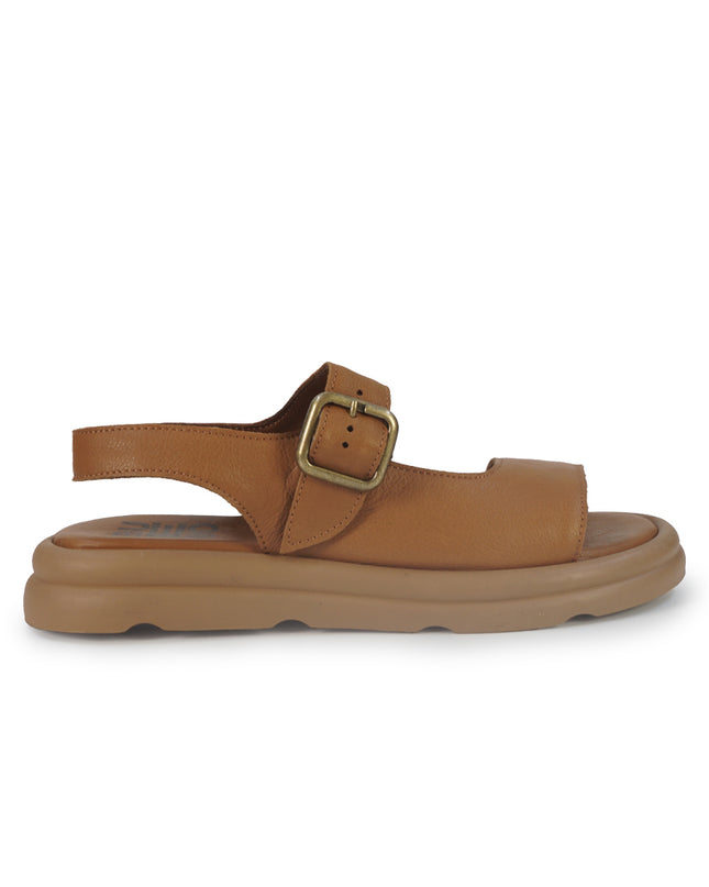 Bueno Sandali Bassi Donna in Pelle Cuoio G3901 CUOIO Bueno 
