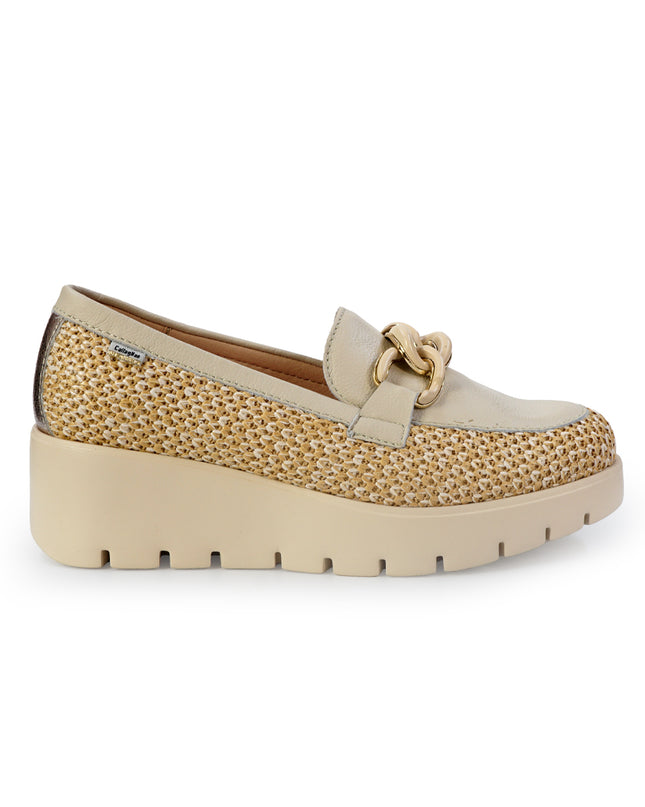 Callaghan Mocassini Donna con Zeppa in Pelle Latte 32123 AMAL LECHE Callaghan 