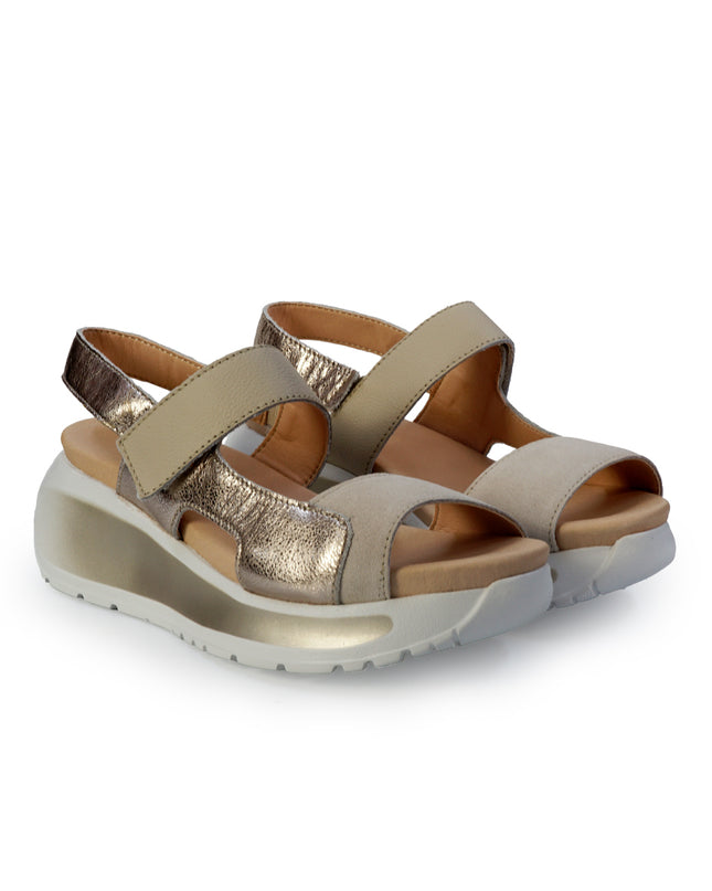 Callaghan Sandali Donna con Velcro in Camoscio Avorio 35204 BERTA MARFIL Callaghan 