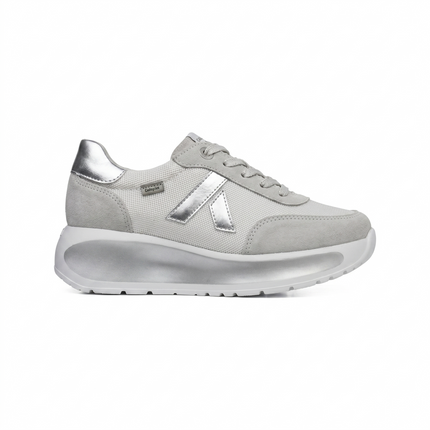Callaghan Sneakers Donna con Zeppa in Pelle e Tessuto Argento 61609 GRACE PLATA Callaghan 