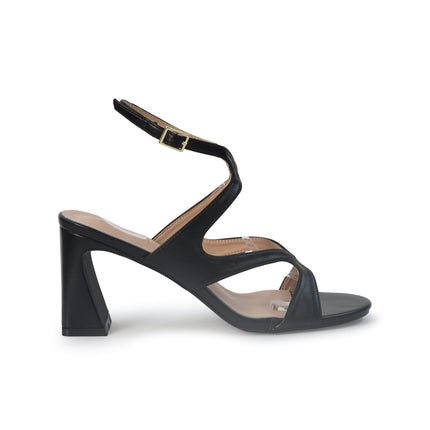 ClaudV Sandali Donna con Tacco in Pelle Nera G41-05 BLACK ClaudV 