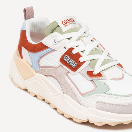 Sneakers Colmar Donna in Pelle Multicolor Bianco GARNER VIBE MULTICOLOR WHITE Colmar 