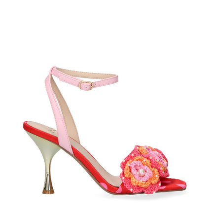 Exe Sandalo Donna Multicolore Fantasia con Tacco Stiletto Specchio ANITA 116 FLOWER MULTI Exe 