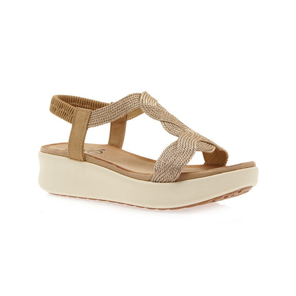 Exe Sandli Confort Donna con Zeppa Laminato Rosa Gold BZX23170-QD25 LAMINATO Exe 