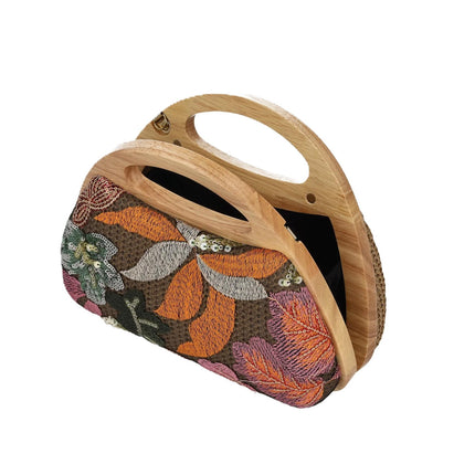 Exe Borsa Clutch Pochette Donna a Mano e Tracolla in Tessuto Flower Multicolor M002S FLORAL Exe 