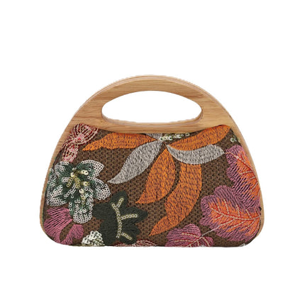 Exe Borsa Clutch Pochette Donna a Mano e Tracolla in Tessuto Flower Multicolor M002S FLORAL Exe 