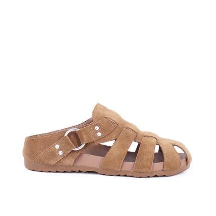 Exe Sandalo Sabot Donna in Camoscio Taupe YB25C49-01 SUEDE Exe 