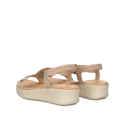 Exe Sandli Confort Donna con Zeppa Laminato Rosa Gold ZFB1951-H12 LAMINATO Exe 