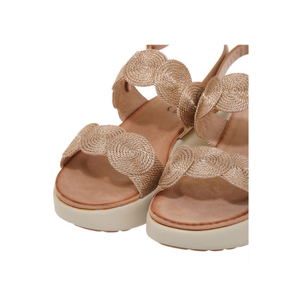 Exe Sandli Confort Donna con Zeppa Laminato Champagne ZFB1951-H21 LAMINATO Exe 