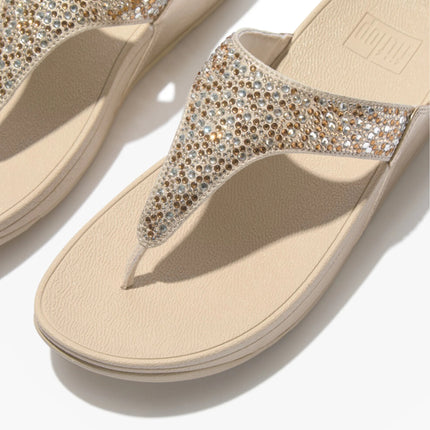 FitFlop Sandali Donna Infradito con Micro Strass Platino A4L-675 LULU STONE STRASS FitFlop 