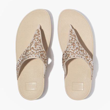 FitFlop Sandali Donna Infradito con Micro Strass Platino A4L-675 LULU STONE STRASS FitFlop 