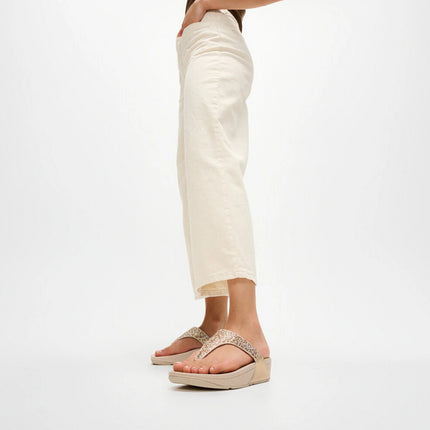 FitFlop Sandali Donna Infradito con Micro Strass Platino A4L-675 LULU STONE STRASS FitFlop 