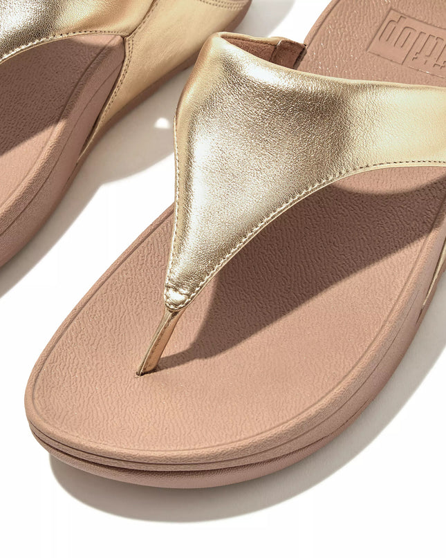 FitFlop Sandali Donna Infradito in Pelle Laminata Platino I88-675 LULU PLATINO FitFlop 