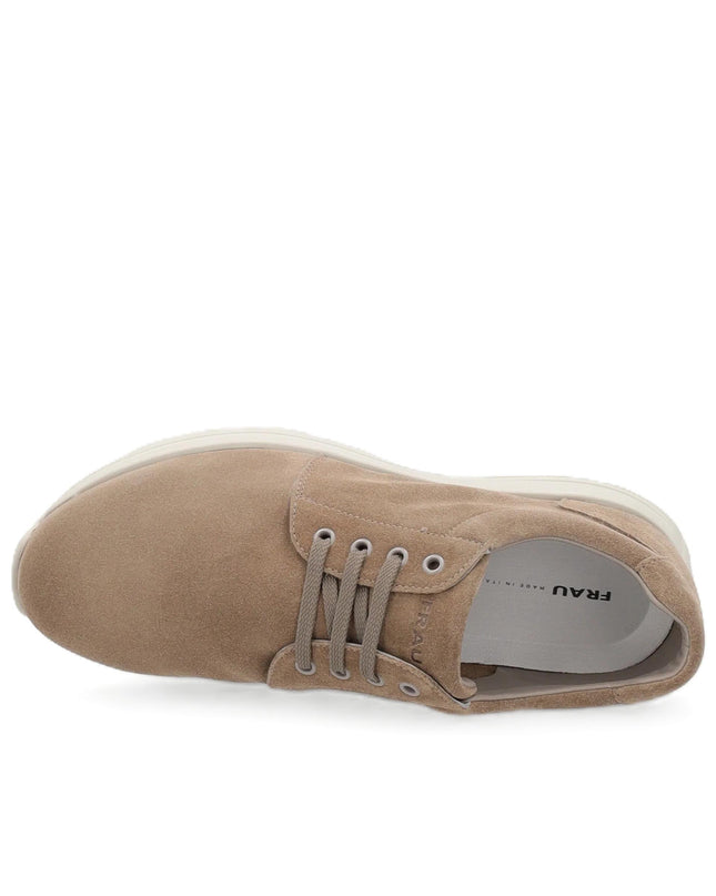 Frau Stringata Bassa da Uomo in Camoscio Sand Sabbia 09B0 SUEDE Frau 