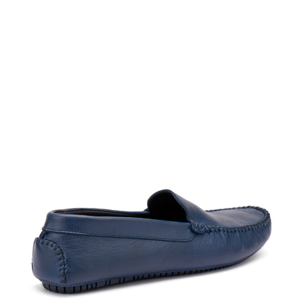 Frau Mocassino Car Shoe Barca Uomo in Pelle Blu 12M0 BLUE Frau 