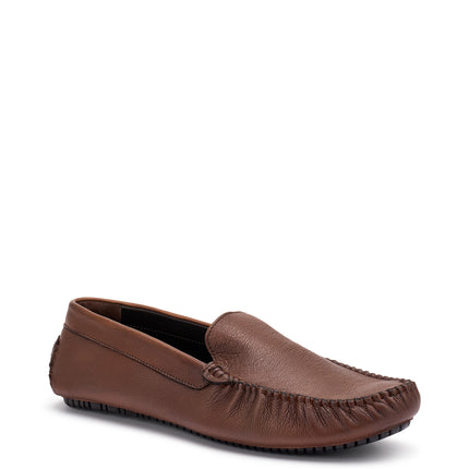 Frau Mocassino Car Shoe Barca Uomo in Pelle Marrone Legno 12M0 LEGNO Frau 