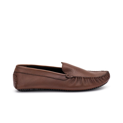 Frau Mocassino Car Shoe Barca Uomo in Pelle Marrone Legno 12M0 LEGNO Frau 