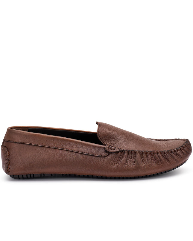 Frau Mocassino Car Shoe Barca Uomo in Pelle Marrone Legno 12M0 LEGNO Frau 