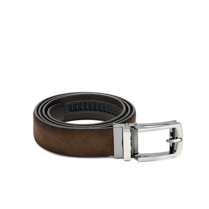 Frau Cintura Uomo con Chiusura a Scatto in Camoscio Marrone 147C SHADE BROWN Frau 