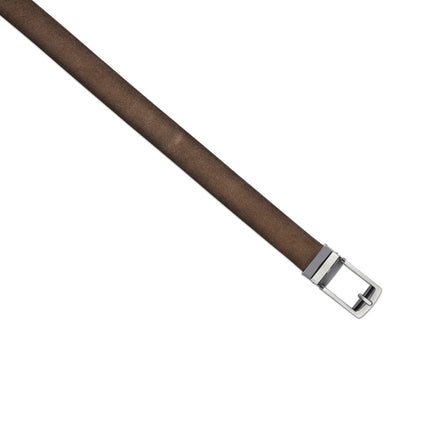 Frau Cintura Uomo con Chiusura a Scatto in Camoscio Marrone 147C SHADE BROWN Frau 