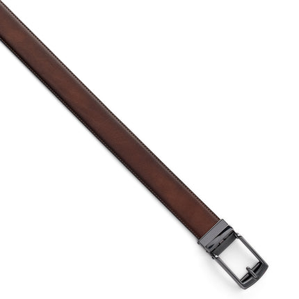 Frau Cintura Uomo con Chiusura a Scatto in Pelle Marrone 148C SHADE BROWN Frau 