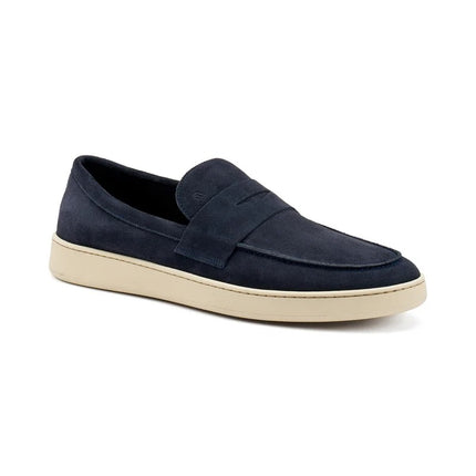 Frau Mocassino Barca Uomo in Camoscio Blu 24B4 BLU Frau 