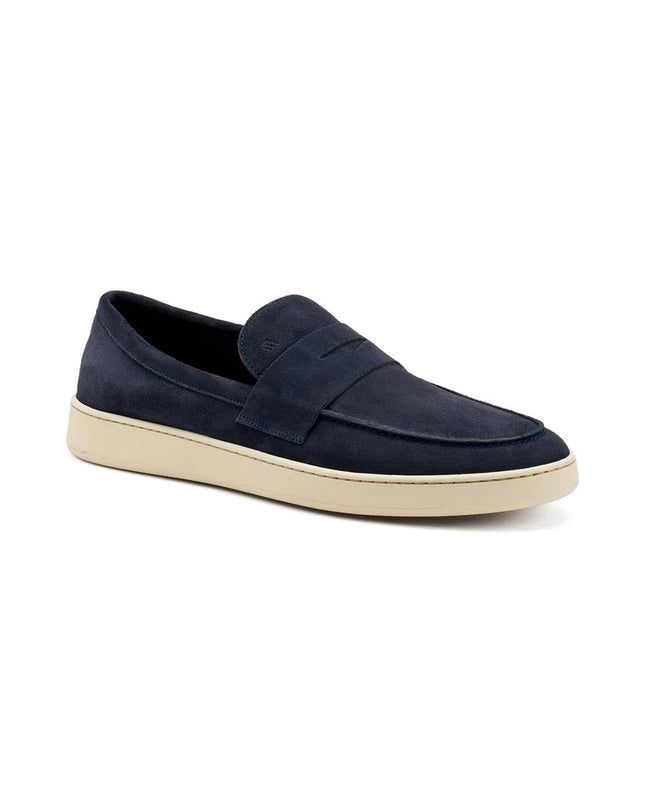 Frau Mocassino Barca Uomo in Camoscio Blu 24B4 BLU Frau 