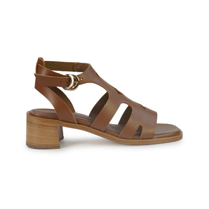 Frau Sandalo Gladiatore Donna con Tacco in Pelle Mou Cuoio 93M9 MOU LONDON Frau 