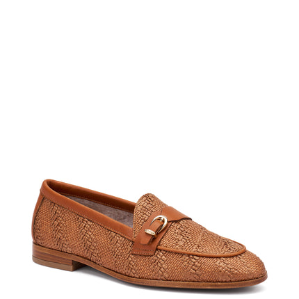 Frau Mocassino Donna con Fibbia in Pelle Caramello 94F5 EAR Frau 