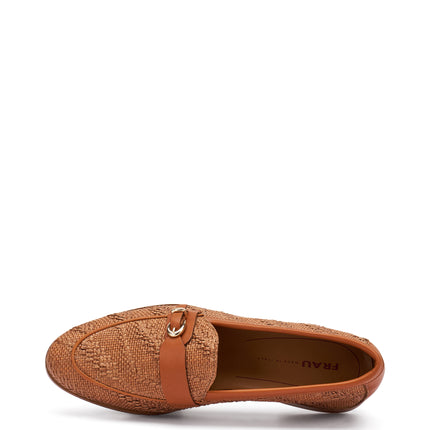 Frau Mocassino Donna con Fibbia in Pelle Caramello 94F5 EAR Frau 