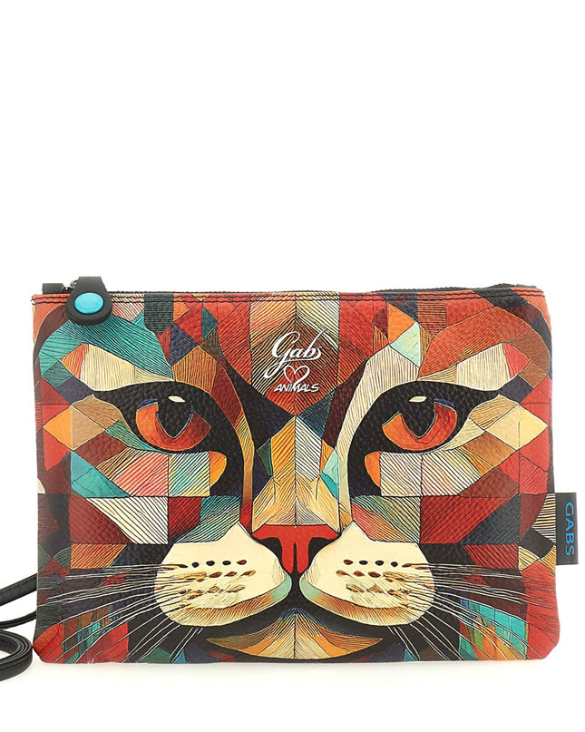 Gabs Pochette con Tracolla in Pelle Loves Animals Gatto Rosso BEYONCE TG M GATTO ROSSO Gabs 