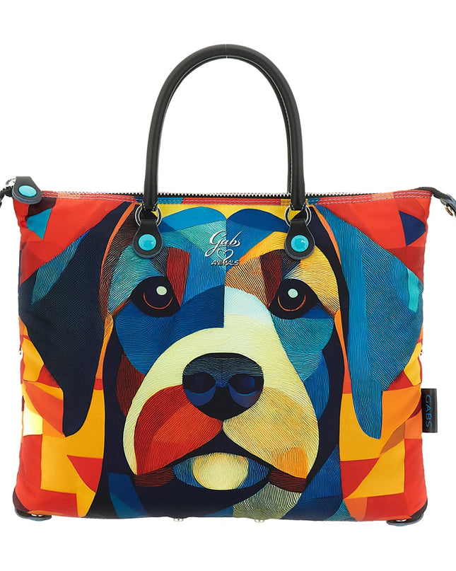 Gabs Borsa Convertibile e Trasformabile con Tracolla in Tessuto Fantasia Bracco Rosso G3 PLUS TG M BRACCO ROSSO Gabs 