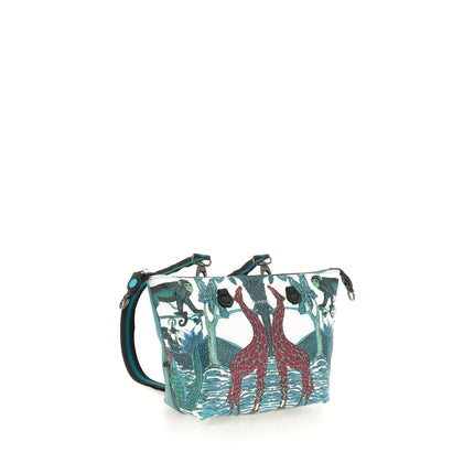 Gabs Borsa Convertibile e Trasformabile con Tracolla in Pelle Fantasia Jungle Tanzania G3 PLUS TG M JUNGLE TANZANIA Gabs 