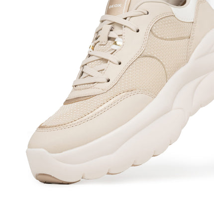 Geox Sneakers Donna Xtors con Zeppa in Tessuto Beige D651FB XTORS PAPYRUS GOLD Geox 