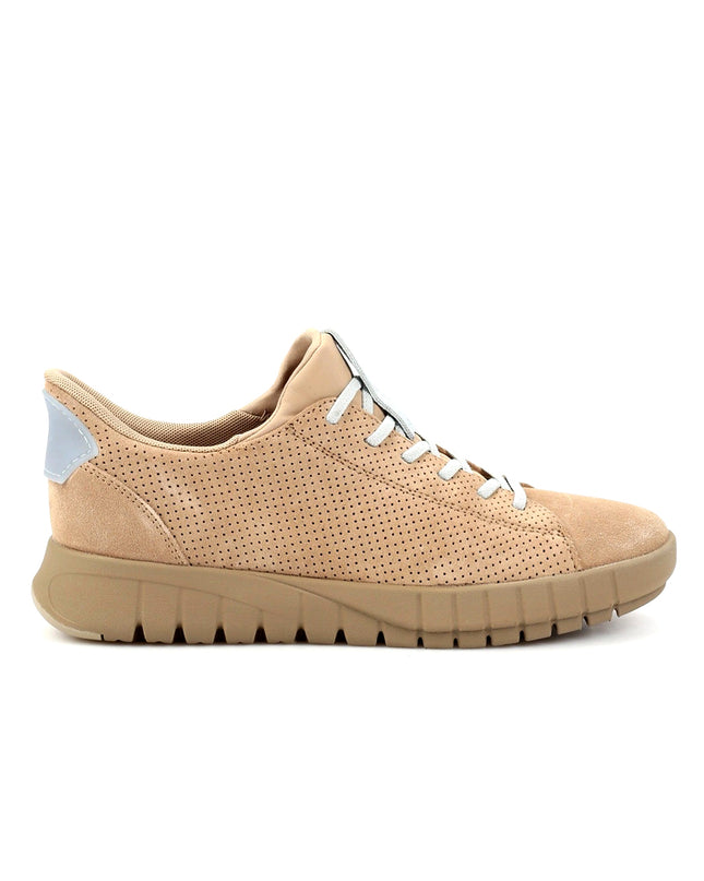 Geox Sneakers Donna Flextride Plus FastIn in Camoscio Crema D657SC FLEXTRIDE CREAM Geox 