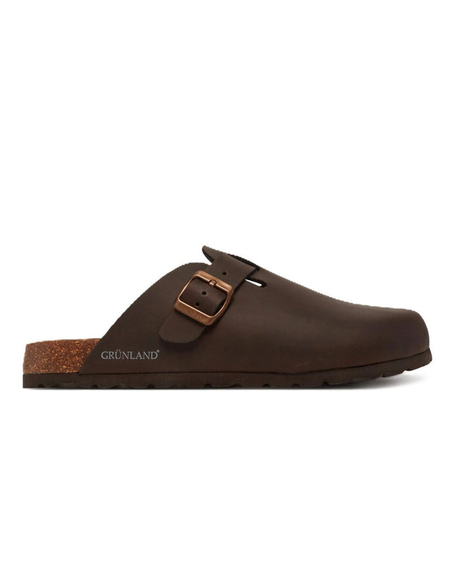 Grunland Sandali Plantare Morbido Sughero Bio Uomo in Pelle Marrone CB0731 BOBO MARRONE Grunland 