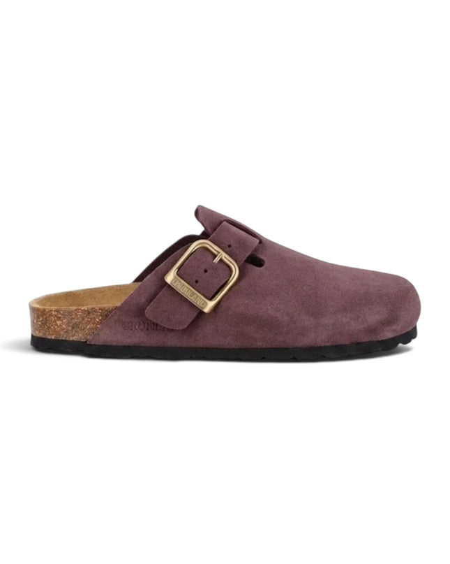 Grunland Sandali Plantare Morbido Sughero Bio Donna in Camoscio Bordeaux CB2609 SARA VINACCIA Grunland 