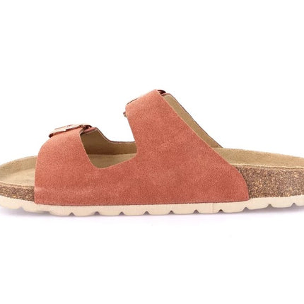 Grunland Sandali Doppia Fibbia Plantare Morbido Sughero Bio Donna in Camoscio Mattone CB2631 SARA MATTONE Grunland 