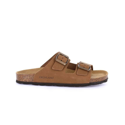 Grunland Sandali Doppia Fibbia Plantare Morbido Sughero Bio Donna in Nabuk Marrone CB6003 SARA MARRONE Grunland 