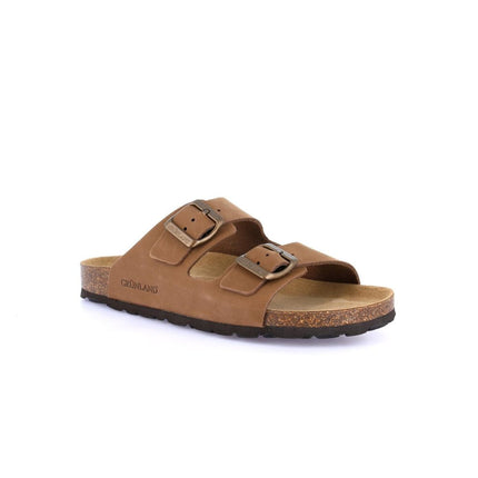 Grunland Sandali Doppia Fibbia Plantare Morbido Sughero Bio Donna in Nabuk Marrone CB6003 SARA MARRONE Grunland 