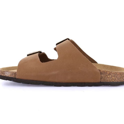 Grunland Sandali Doppia Fibbia Plantare Morbido Sughero Bio Donna in Nabuk Marrone CB6003 SARA MARRONE Grunland 
