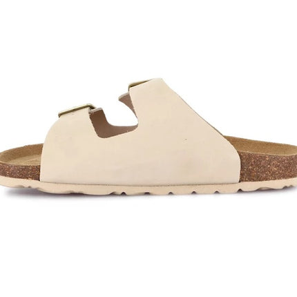 Grunland Sandali Doppia Fibbia Plantare Morbido Sughero Bio Donna in Nabuk  Panna CB6003 SARA PANNA Grunland 